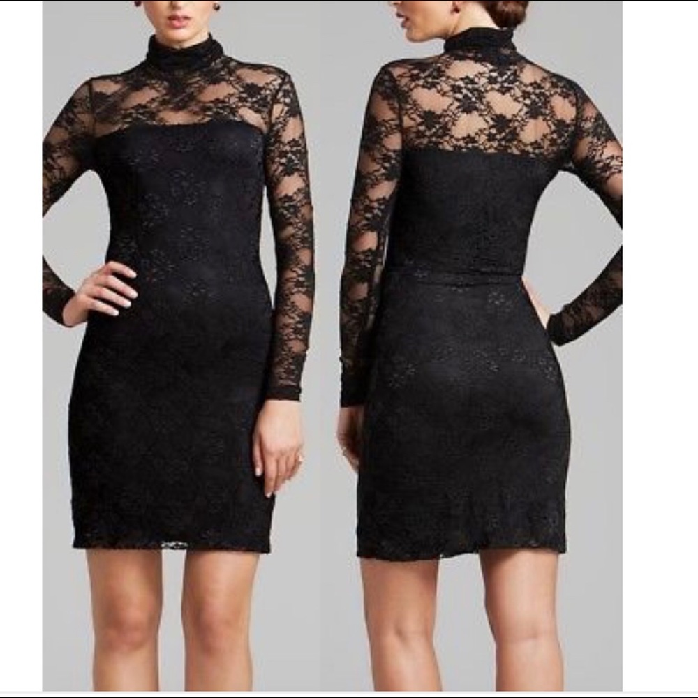 Karen Kane Lace Turtleneck Sheath Dress- ChicEwe